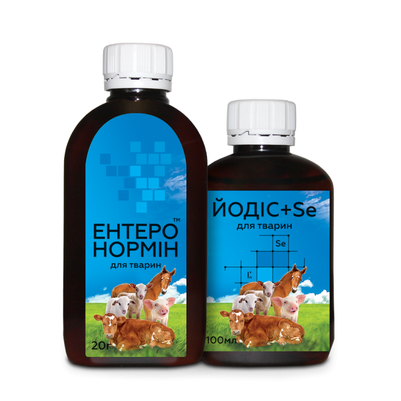 ЕНТЕРОНОРМІН™ з Йодіс+Se для худоби (20г+100мл)