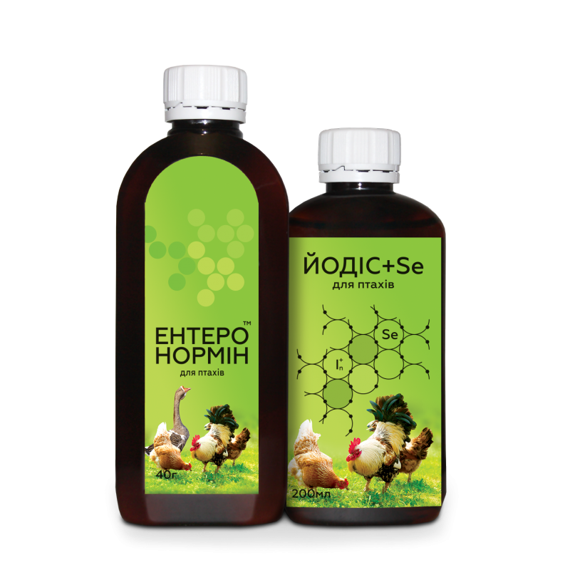 ЕНТЕРОНОРМІН™ з Йодіс+Se для птахів (40г+200мл)
