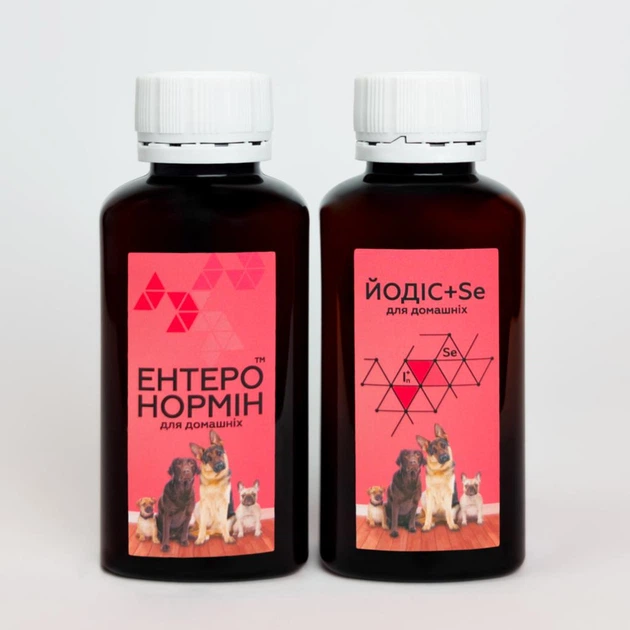 ЕНТЕРОНОРМІН™ з Йодіс+Se для собак та котів (20г+100мл)